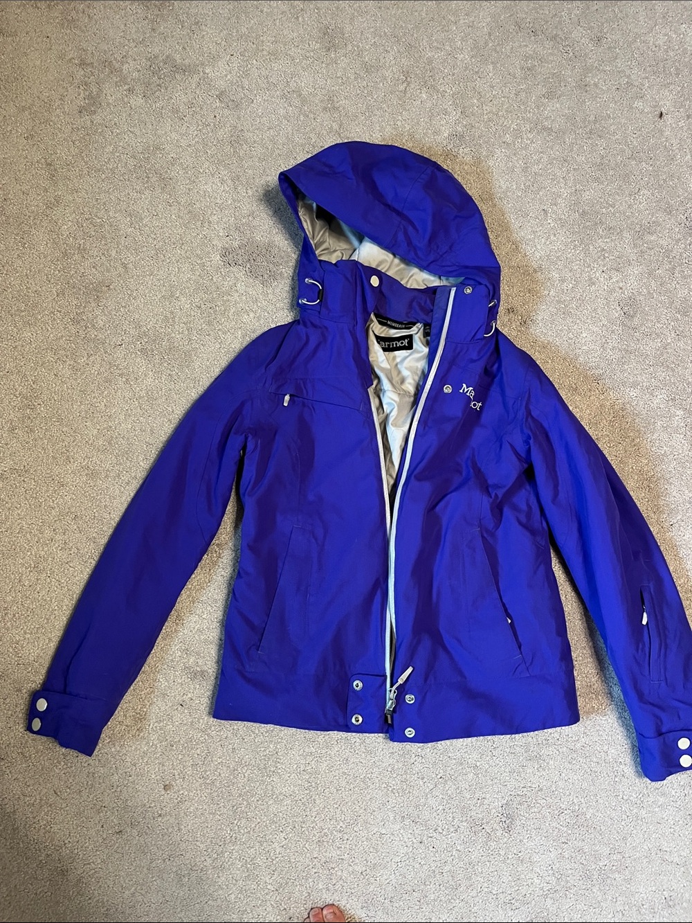 Marmot Women's Hooded Ski Jacket - Royal Blue